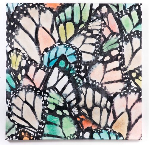 oleo de mariposas de 140 x 140