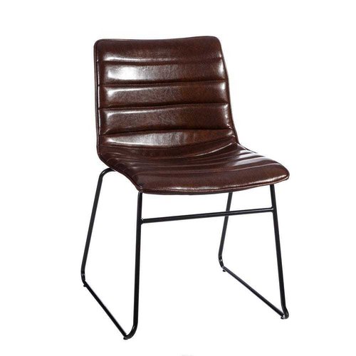 silla marrón oscuro simil piel