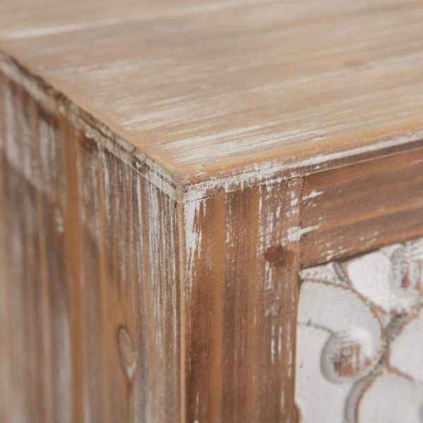 Mueble auxiliar natural-blanco rozado mandala
