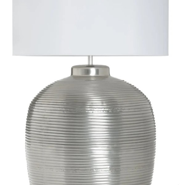 Lámpara de sobremesa en plata aluminio