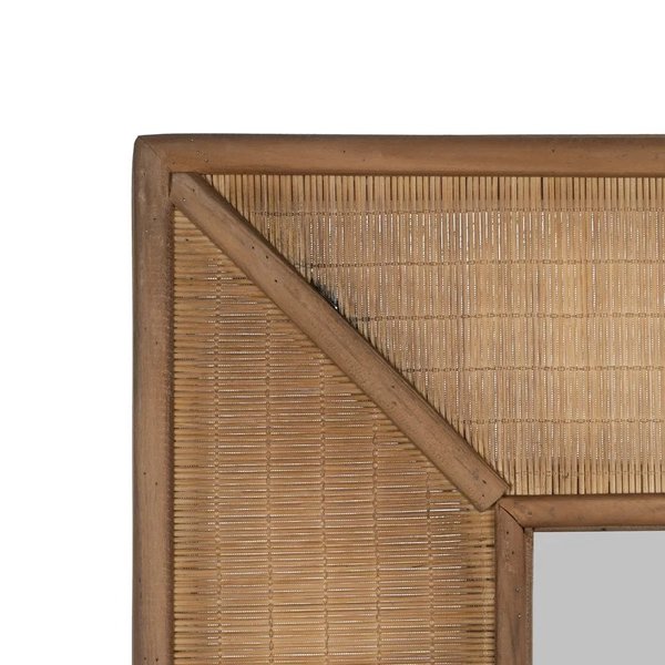 Espejo pared vestidor de bambú