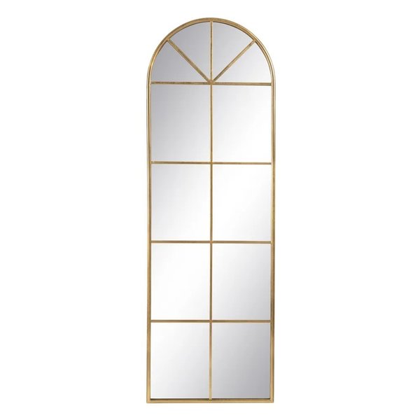 espejo ventana oro metal