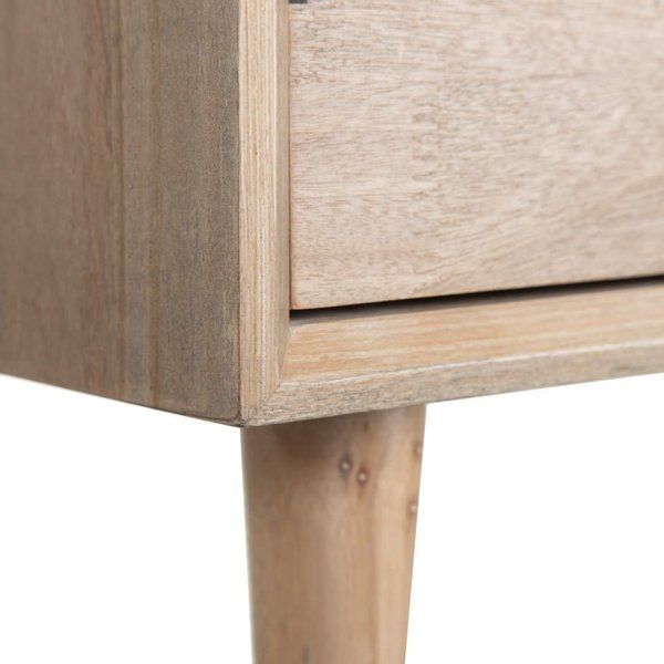 Mueble tv pequeño madera natural con patas