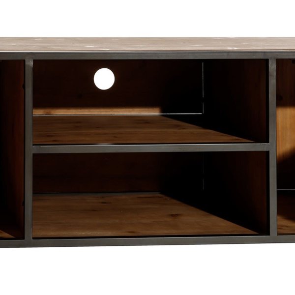 Mueble tv madera industrial natural