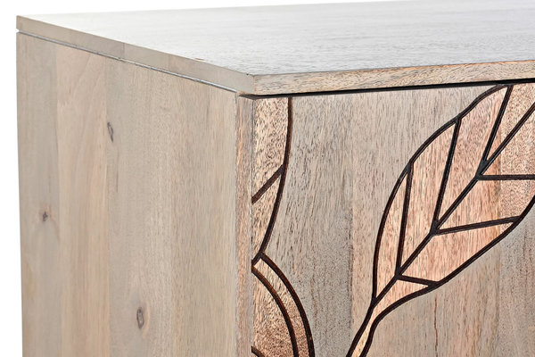 Mueble tv madera natural y hierro