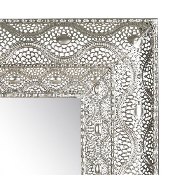 espejo plata arabesco