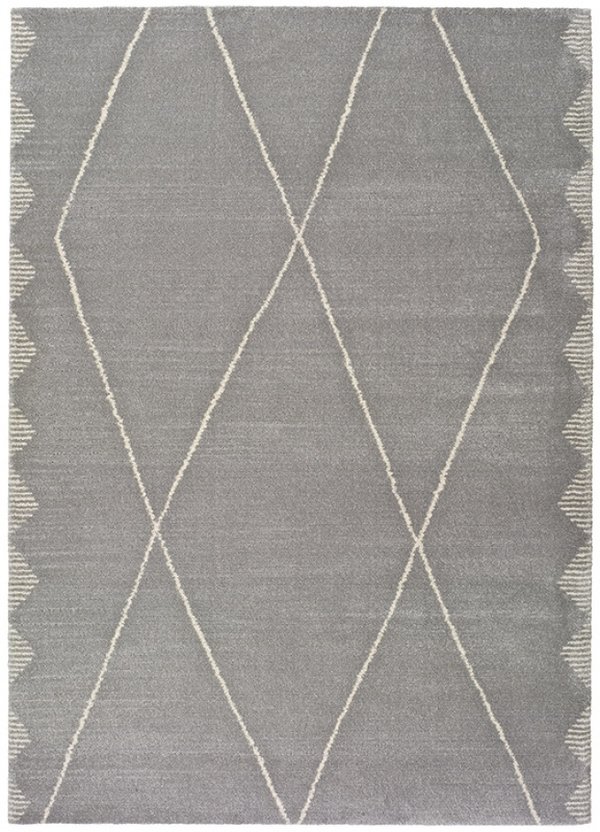 alfombra geométrica stone gris