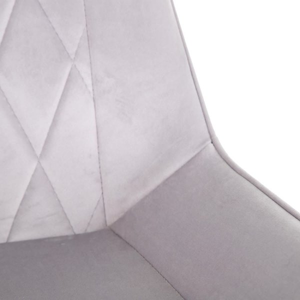 silla terciopelo gris