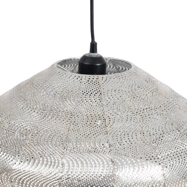 lámpara techo metal árabe plata