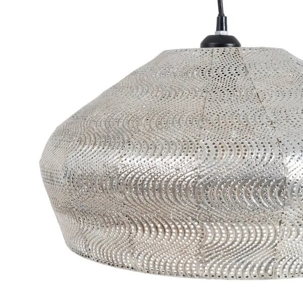 lámpara techo metal árabe plata