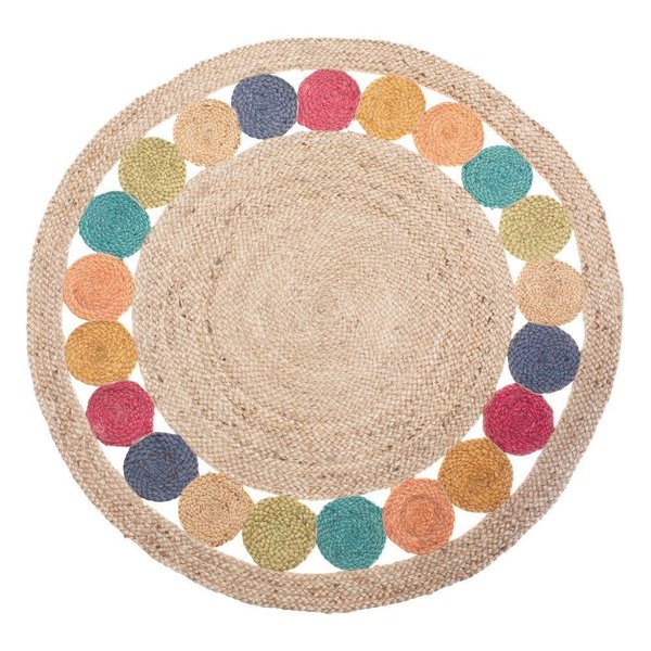 alfombra multicolor yute natural