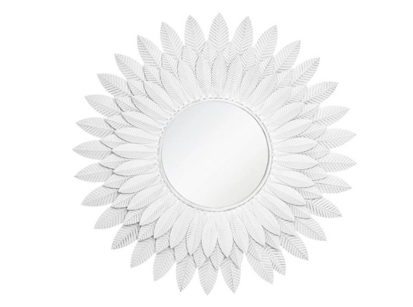 espejo blanco metal