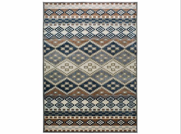 alfombra etnica azul beige