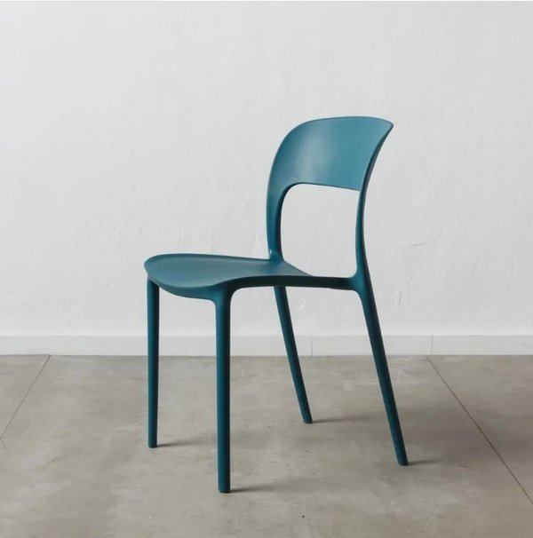 silla azul polipropileno ( 4 unidades )