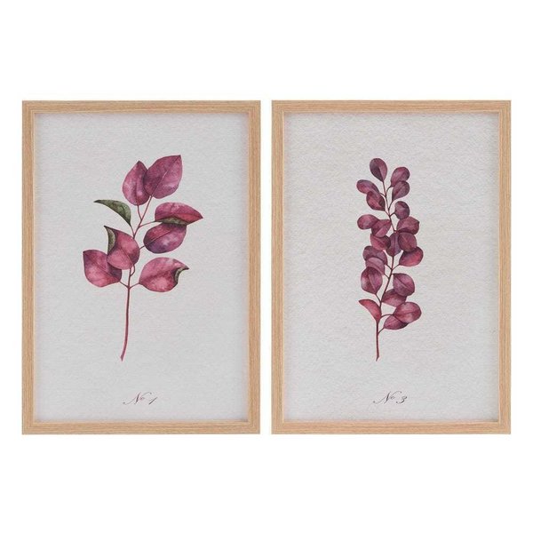 cuadros impresión hojas rosas