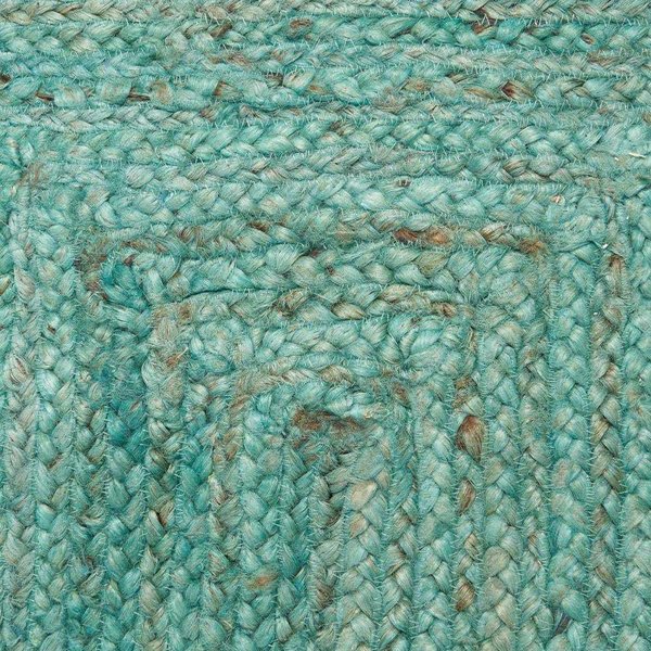 alfombra yute turquesa