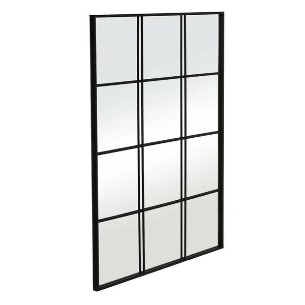 Espejo ventana metal negro de 90 x 120